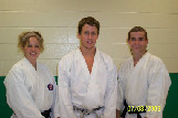 (L-R): Azucena Rocha (2001/2 Canadian National Silver Medalist); Nigel Nikolaisen (2003 Kubota World Cup Grand Champion Kata); and Tanner Hoyse (2001Canadian National Bronze Kumite Medal & Team Kumite Gold Medalist).