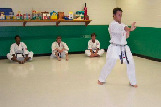 Nigel demonstrating winning form of kata Anan.