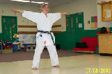 Azucena performing kata Unshu.