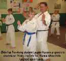 Shito-kai Penetang student Lauren Kussen prepares to execute Yoko Ura Uchi.