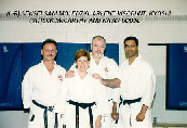 (L-R): Sensei Sam Moledzki; Arlene Viscount; Kyoshi Patrick McCarthy and Nasir Uddin.