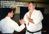 Kyoshi McCarthy demonstrating flow drills with Sensei Don Ouellette (Shintani Wado-kai).