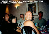 (L-R): John Sakamoto, Helen Sakamoto and Kyoshi McCarthy at the dinner table.