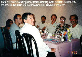 Moledzki sensei (3rd from right) and some Shito-kai Canada members enjoying the dinner party.