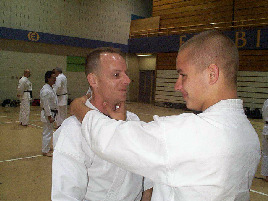 Throat attack on Sensei Mike Zinck.