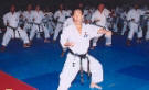 Hasegawa Yukimitsu sensei leading the group in finer points of kata Matsumura no Bassai.