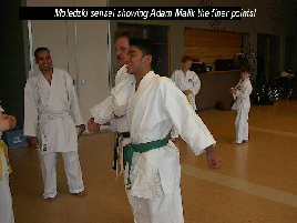 Moledzki sensei showing Adam Malik the finer points!