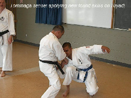 Tominaga sensei applying new found skills on Riyad!