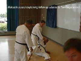 Moledzki sensei explaining follow-up attacks to Tominaga sensei.