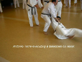 Antonio Terra executing a takedown on Nasir.