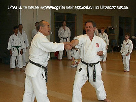 Murayama sensei explaining the next application on Moledzki sensei.