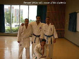 Sensei Uddin with some of his students.