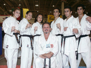 (L-R): Lisa Siroki; Tonija Skuja; Dorothy Yu; Sensei Sam Moledzki; Ehssan Dibaji; Mohamed Fizali; and Saeed Baghbani pose for a group photo, just before the arrival of Her Royal Majesty Queen Elizabeth II.