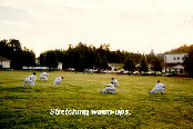 Stretching warm-ups.